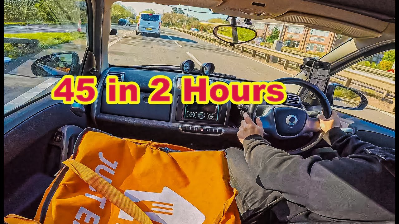 £45 in 2 Hours! Delivering with JustEat, Deliveroo & UberEats in the UK Sunshine