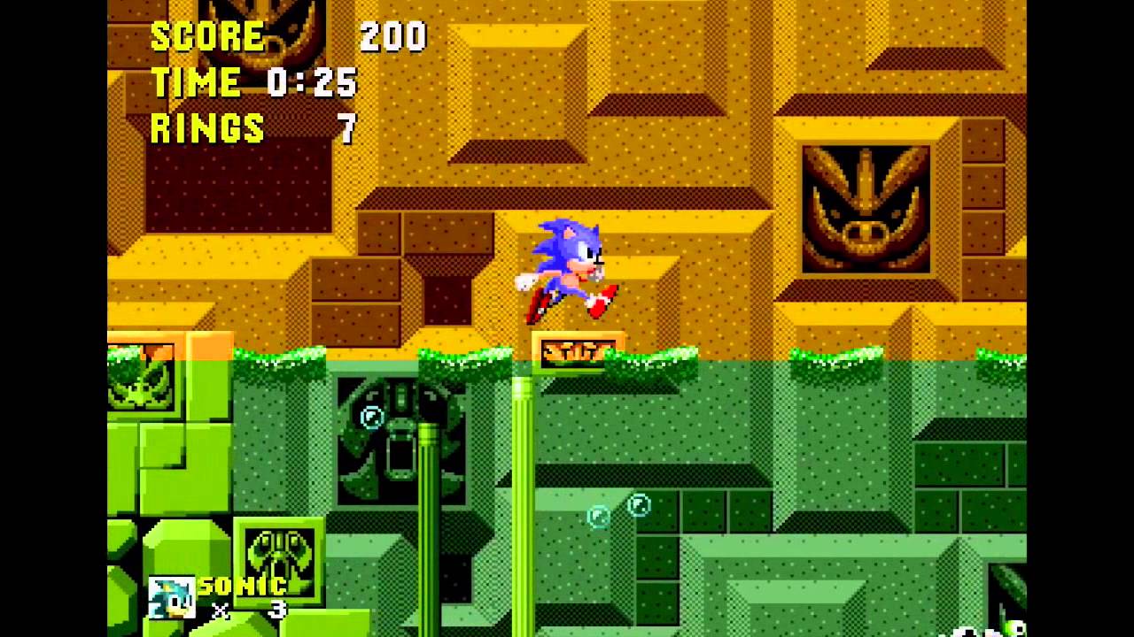 Sonic The Hedgehog: Labyrinth Zone Act 1 Speed Run: 