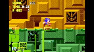 Sonic The Hedgehog: Labyrinth Zone Act 1 Speed Run: 0:48 Seconds