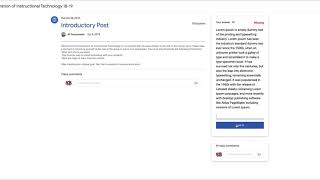 How to Respond to a Google Classroom Discussion Board Post: June 2020