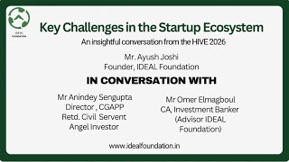 The common challenges faced by #startups | HIVE2026 | IDEAL Foundation 
