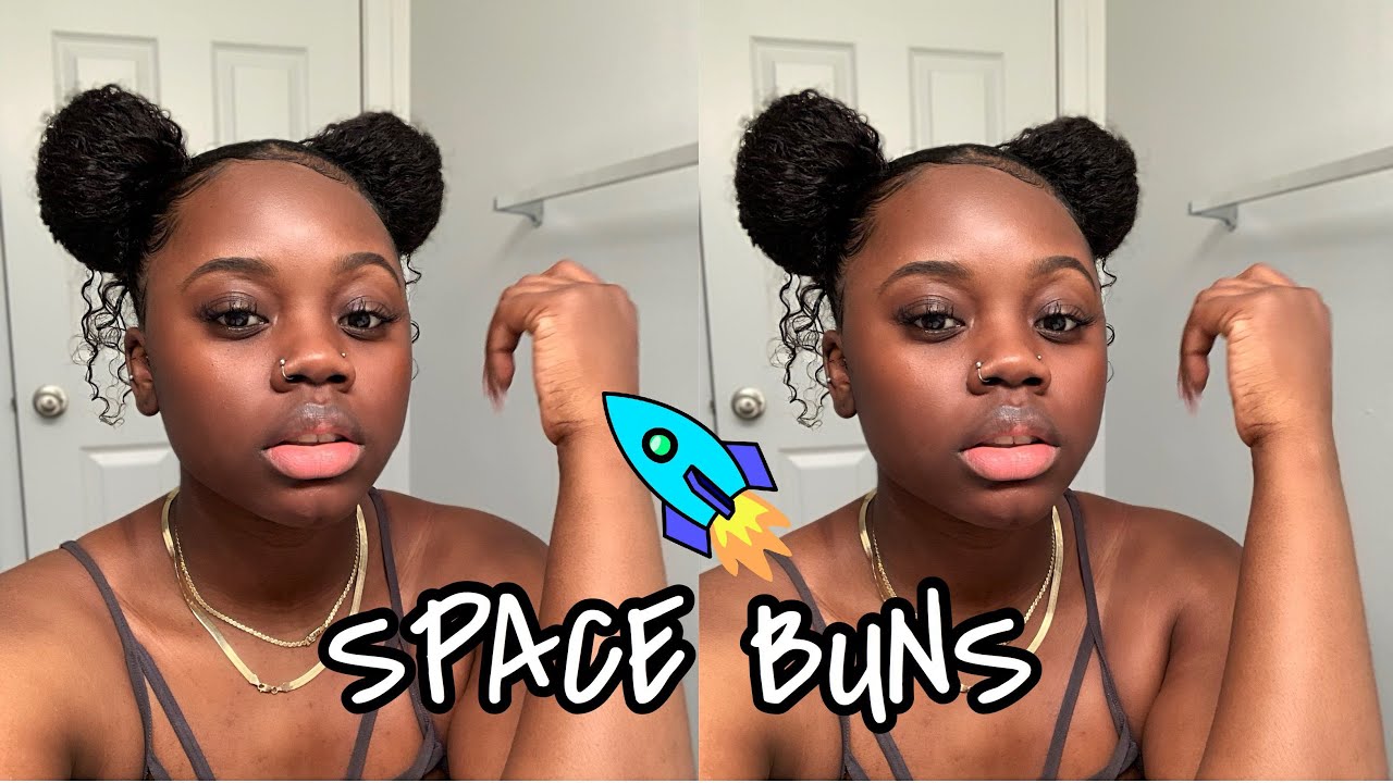 Image of Space buns y2k hairstyle for short hair