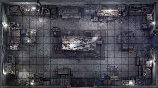 Criminal Hideout Planning Room | Modern Animated Battle Map | 1 Hour Seamless Loop | Grid