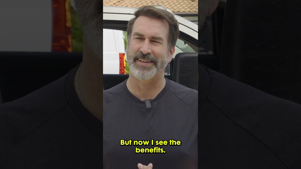 Actor/Comedian Rob Riggle speaks on solar efficiency. 