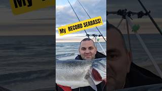 Seabass beach fishing at it's best!🎣🇮🇪 Smashed my record with this #monsterbass #seabassfishing