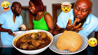 HILARIOUS FOOD MUKBANG CHALLENGE FUFU AND BANGA SOUP MUKBANG 