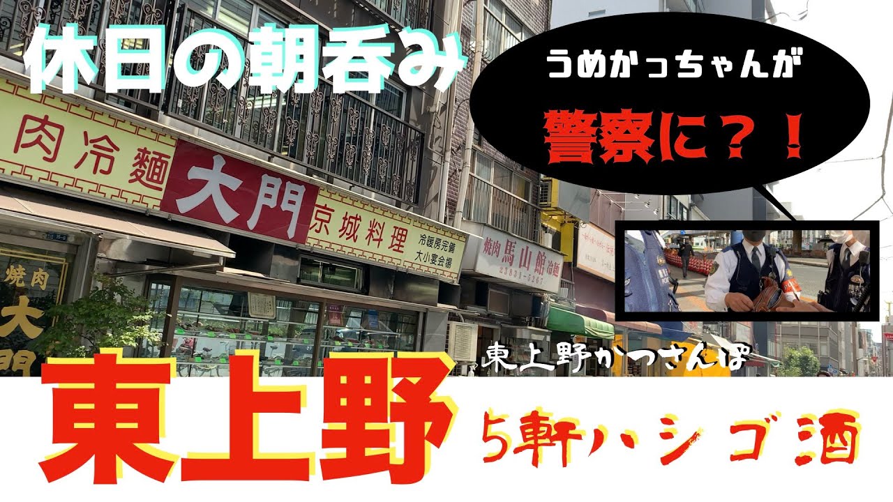 【東上野かつさんぽ】「びびび食堂」「東京苑」「肉maroおとんば」「スシロー」「かねいち」5軒ハシゴ呑み食い  from HIGASHIUENO in JAPAN