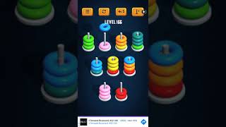 Hoop Sort Puzzle - Color Ring Stack Sorting Game Level 166 Solution