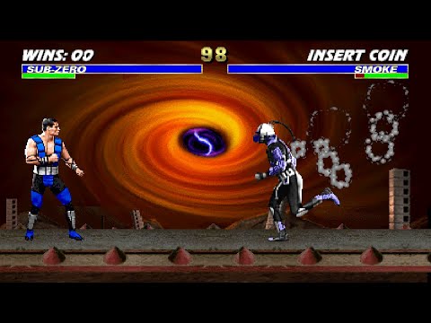 Mortal Kombat 3 ARCADE - Como enfrentar Smoke no Stage Secreto Hidden Portal