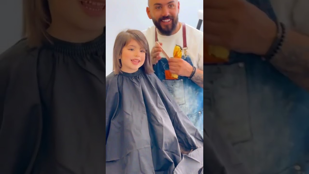 bebé hermoso corte de pelo💕