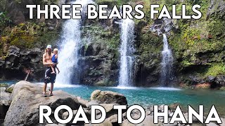 Ching's Pond (Blue Sapphire Pools) | Waikani Falls (3 Bears Falls) | Road to Hana | Maui HAWAII