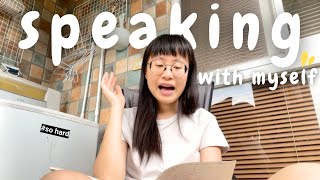 practice speaking in spanish by myself as a beginner, overcome the fear of speaking (STUDY VLOG🍏)