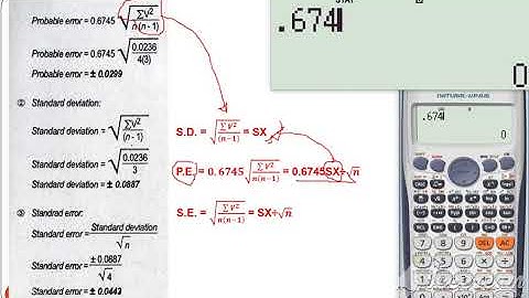 Theory and Practice - Probable Error, Standard Deviation & Standard Error