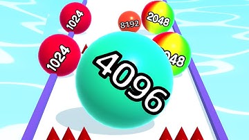 Ball Run 2048 - All Levels Gameplay Android, iOS ( Levels 1030 )