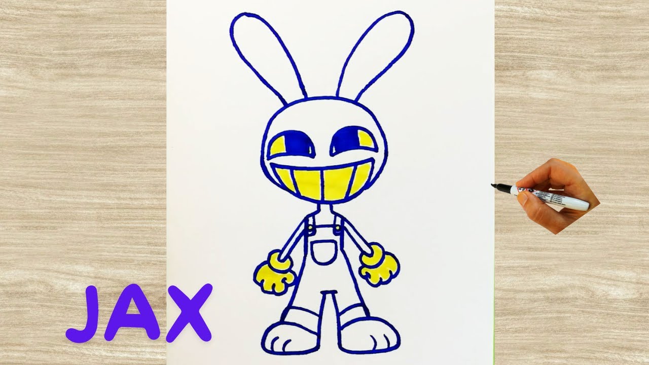 Jax Rabbit Drawing How to Draw JAX Rabbit,The Amazing Digital Circus - YouTube