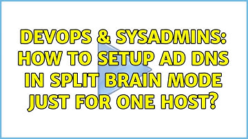 DevOps & SysAdmins: How to setup AD DNS in split brain mode just for one host?