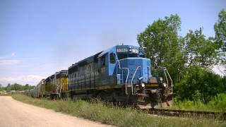 G.E.X.R. (581) pulling 13 Salt cars up the 4% Grade on July 9th, 2012
