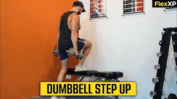 Dumbbell Step Up Form & Tutorial Guide (30 Seconds) - FlexXP