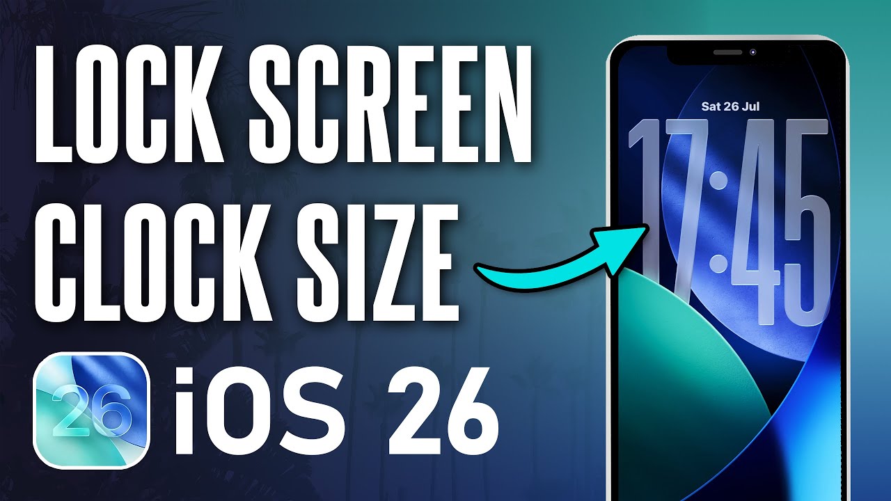 how-to-change-lock-screen-clock-size-on-iphone-ios-26-youtube