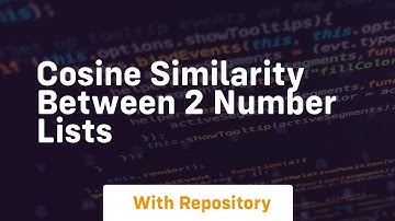 cosine similarity between 2 number lists