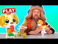 KyKyPlay - Ветеринар Как лечить Животных - Плей До Щенок Потеряшка Play Doh