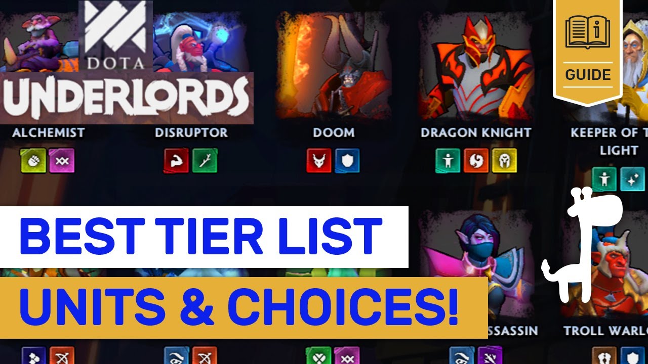 Best Units Choices Dota Underlords 1 Per Unit Cost Tier List