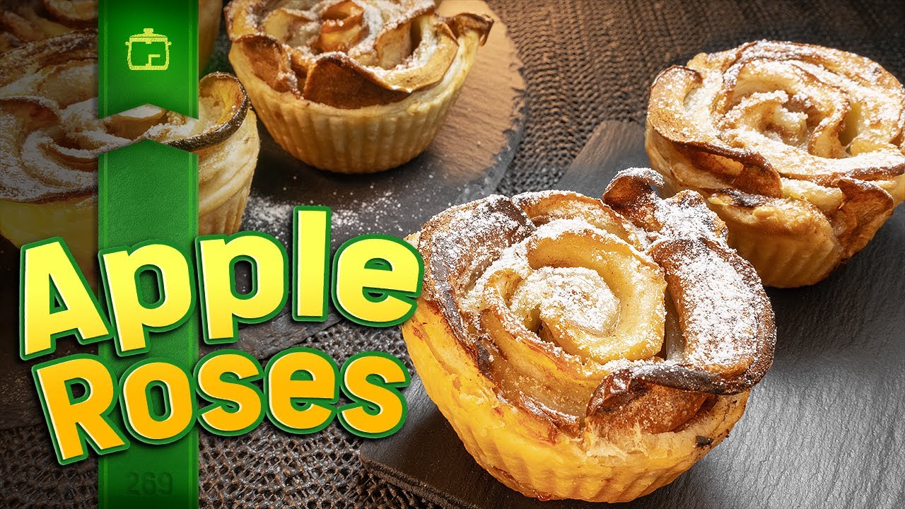 Яблочные Розочки из Слоеного Теста с Творогом | Простой и Изумительный Десерт