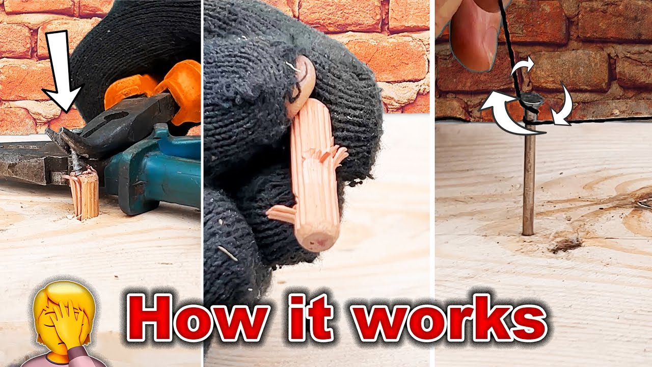 DIY craftsmanship | life hacks with wooden dowels - remove, fasten ...