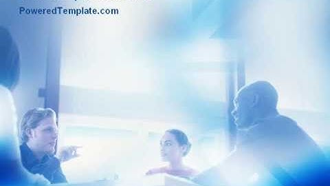 Teamwork Meeting PowerPoint Template by PoweredTemplate.com