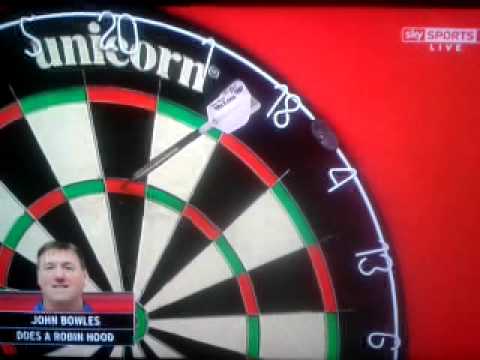 John Bowles amazing "robin hood" darts