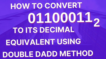 How to convert any binary code to decimal code using Double Dadd method