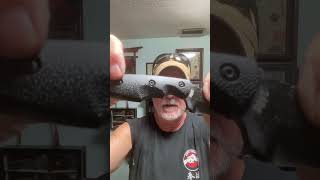 KA-BAR 2486 TDI/Hinderer Hell Fire Fixed Blade Knife Tanto 1095 Steel Black Finish Zytel Handle USA