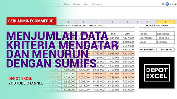 Menjumlah Data dengan Kriteria Mendatar dan Menurun Menggunakan Rumus SUMIFS