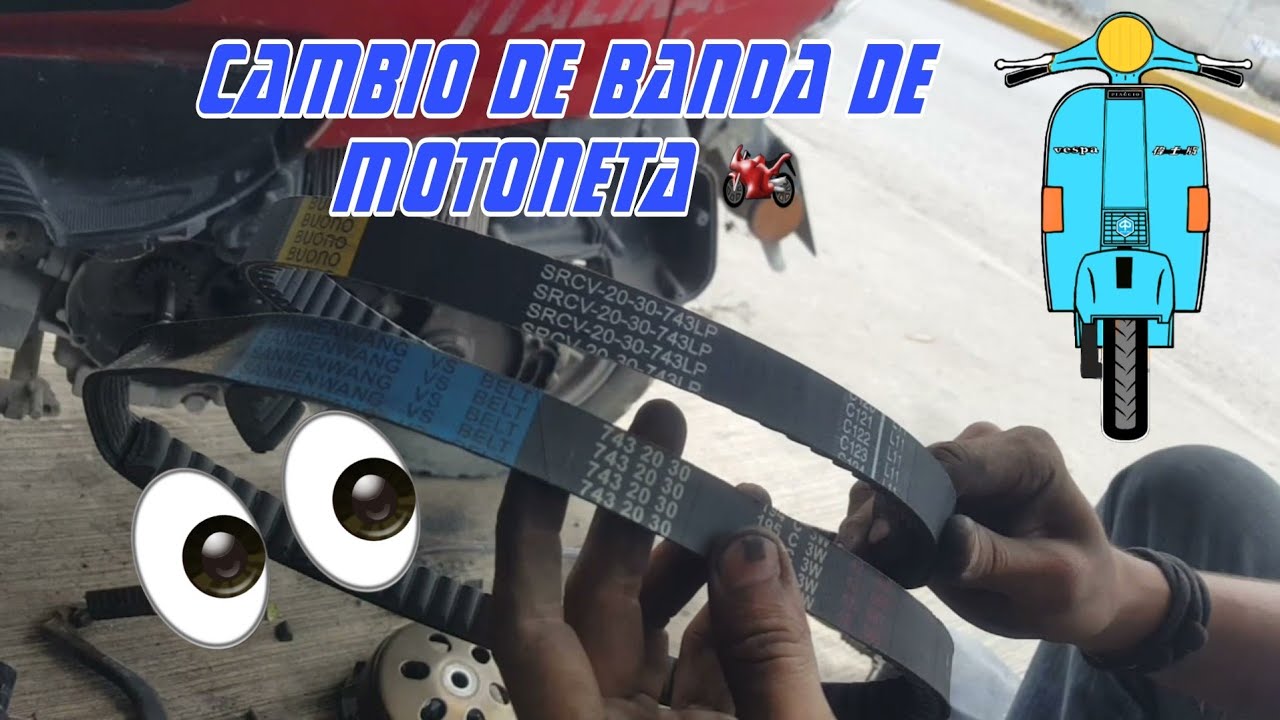 limpieza y colocación Banda de tracción Motoneta 125/150cc
