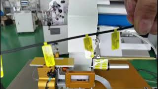 Flag sticker tagging machine for cables wires