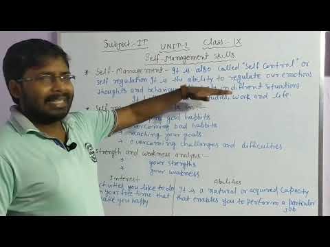 Self management skills । IT class 9