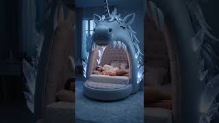 The Luxury Unicorn Bed 🦄 #interiordesign #ai #bed #viral #unicron #asmr