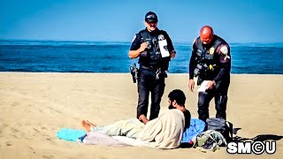 𝗪𝗔𝗥𝗥𝗔𝗡𝗧 𝗖𝗢𝗡𝗧𝗔𝗖𝗧: Police Cite Man on Santa Monica Beach