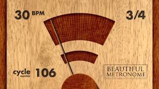 30 BPM 3/4 Wood Metronome HD