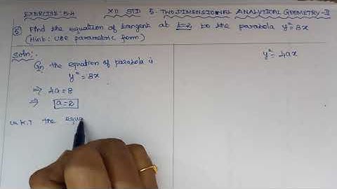 12th maths I Two Dimensional Analytical Geometry ll I Exercise:5.4(5)