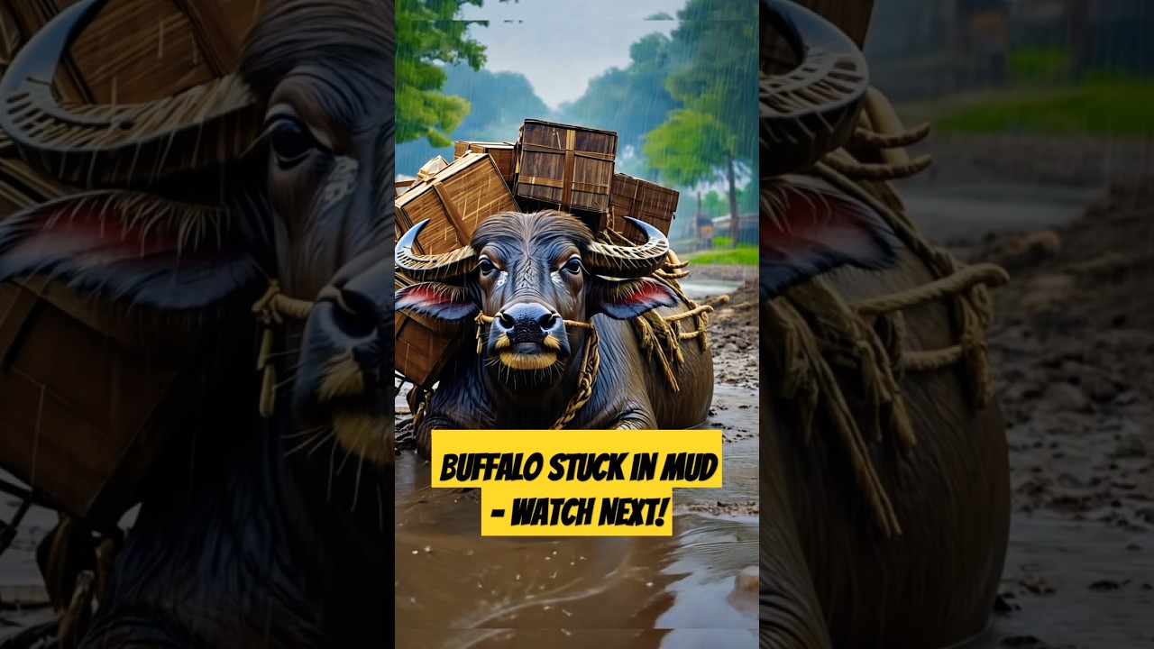 Buffalo Stuck in Mud Heroic Farmers to the Rescue!