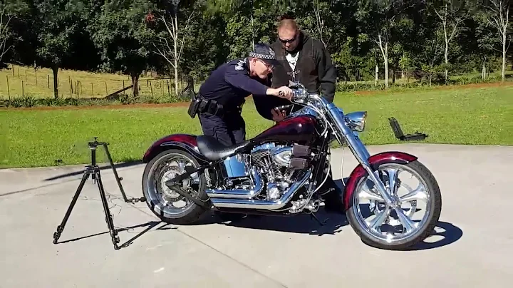 Police test motorcycle exhaust noise