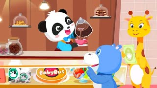 Baby Panda’s Café | Play Dessert Making And Become a Coffee Shop Owner | Babybus Gameplay Video screenshot 5
