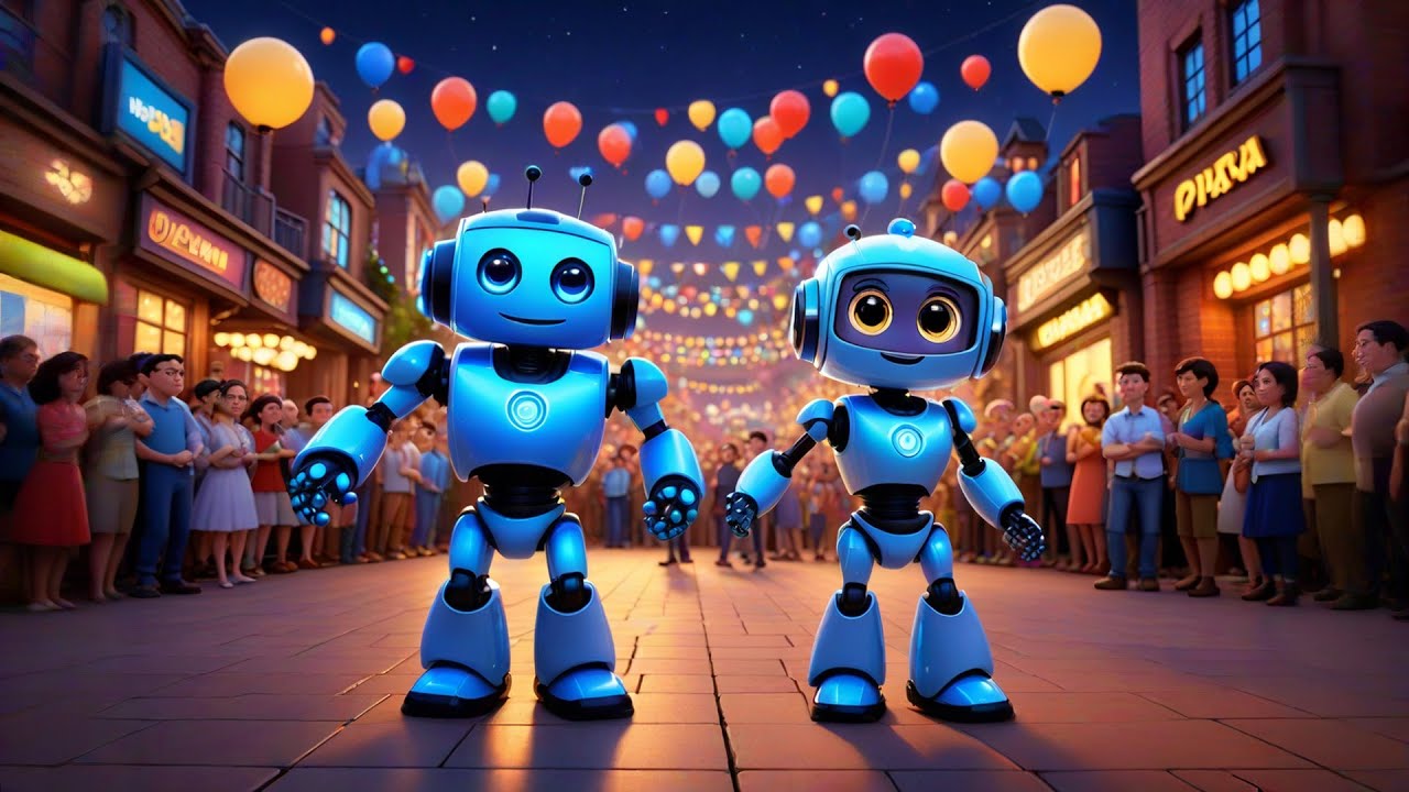 Ricky Robot Spins His Arms | Robot Action Song for Kids | Nursery Rhymes and Movement Learning