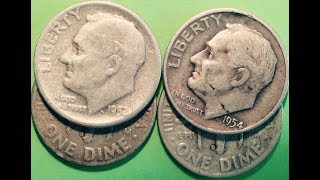1951-1954 Roosevelt Dimes (90% Silver)