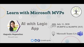 Azure AI : Build "Zero Code" Solutions | Alagunila Meganathan - Microsoft MVP | | MS Dev Geeks