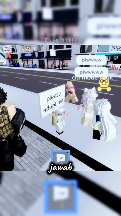 ASKING TO BE ADOPTED FROM PEOPLE IN BROOKHAVEN😱⁉️💢 Did it work? || #robloxindonesia #robloxshort