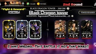 Mk Mobile. Black Dragon Tower (Fatal) Final Bosses 2nd Round Fight & Reward!!