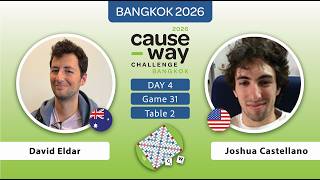 Scrabble's Causeway Challenge | David Eldar vs Joshua Castellano | Day 4 Table 2 Game 31