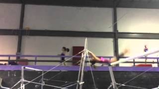 Uneven Bars: Blind full to toe hand
